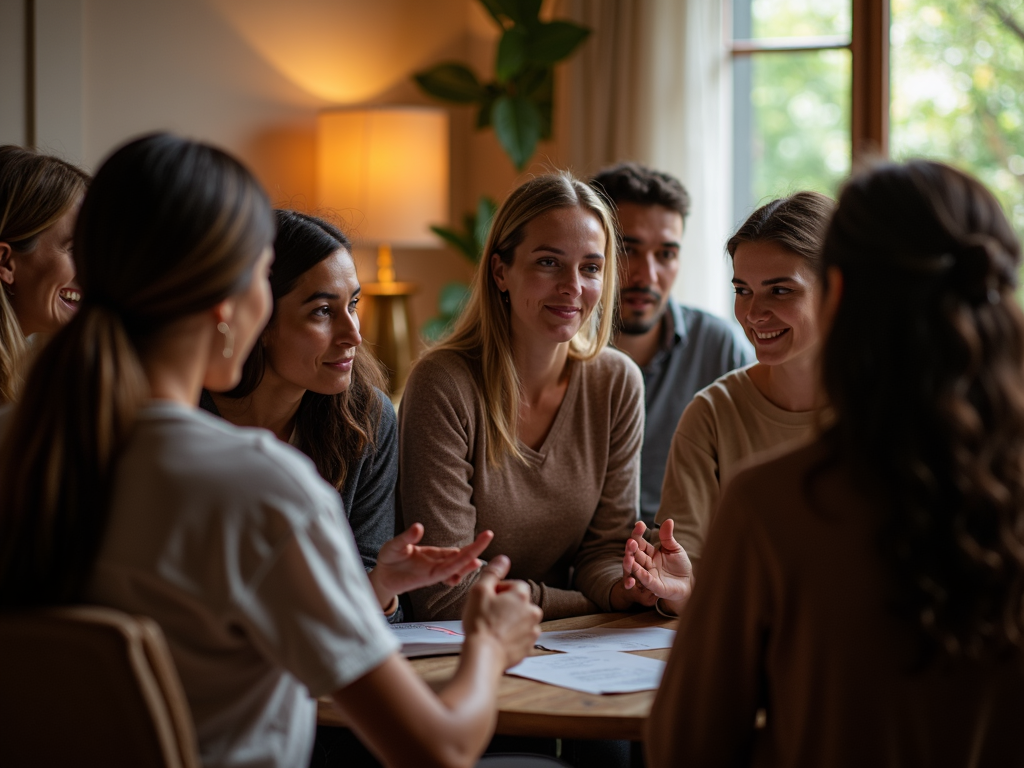 Infertility support group meeting