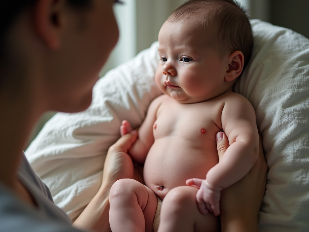 Parent with ART-born baby in a quiet moment