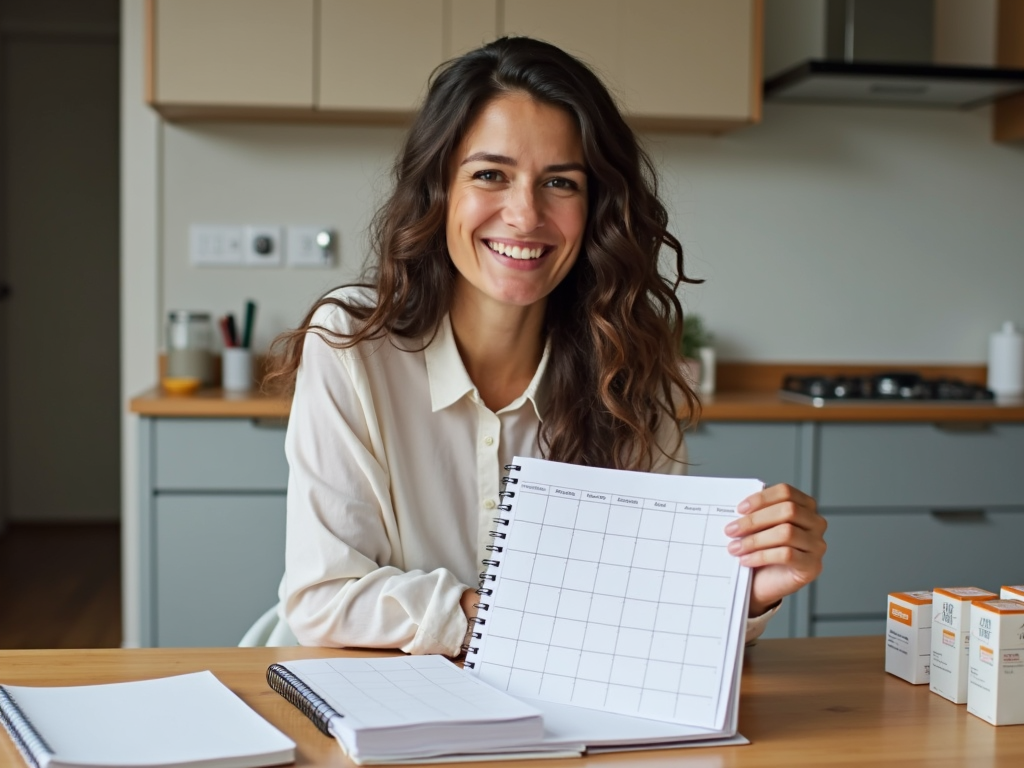 Person managing IVF medication schedule at home