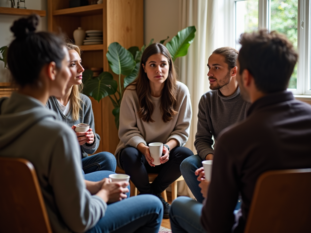 Support group sharing stories about fertility journeys