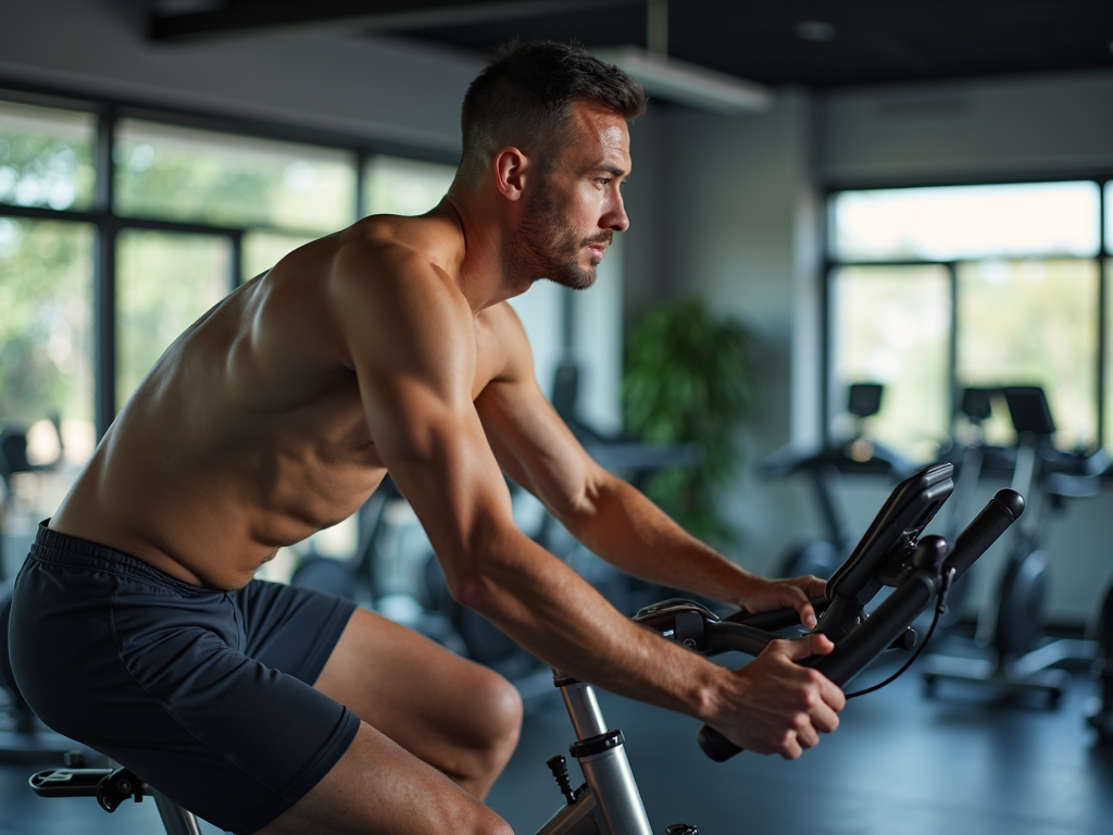Man cycling, which may impact male fertility