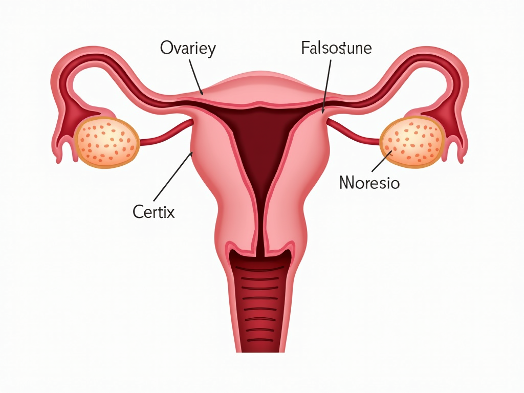 Female reproductive system diagram