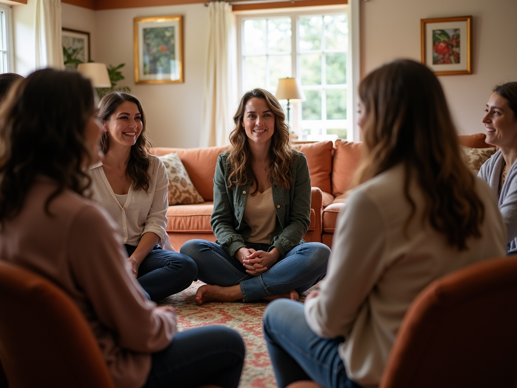 Women at fertility support group