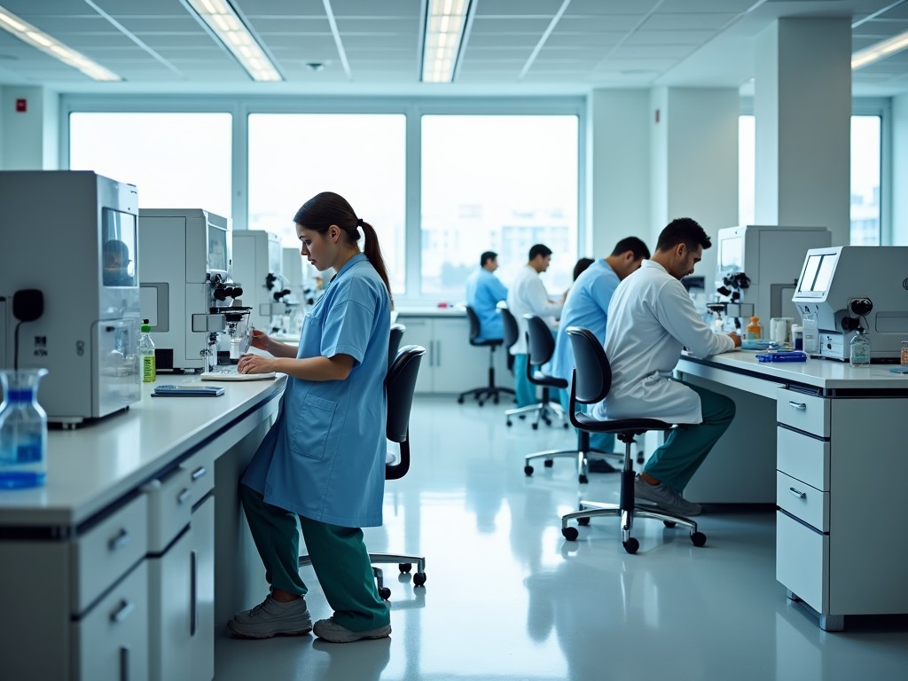 An image of a laboratory setup where IVF procedures are conducted.