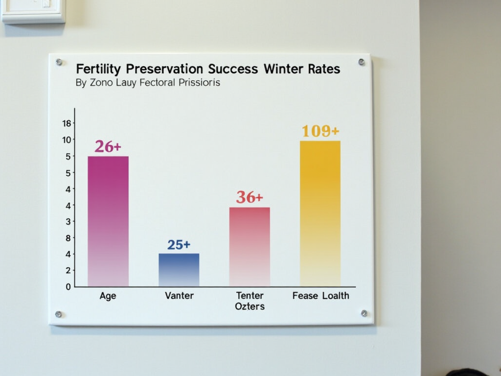 Chart of fertility preservation success rates by age.
