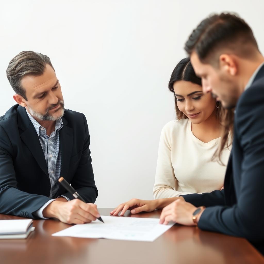 Surrogate and parents signing agreement