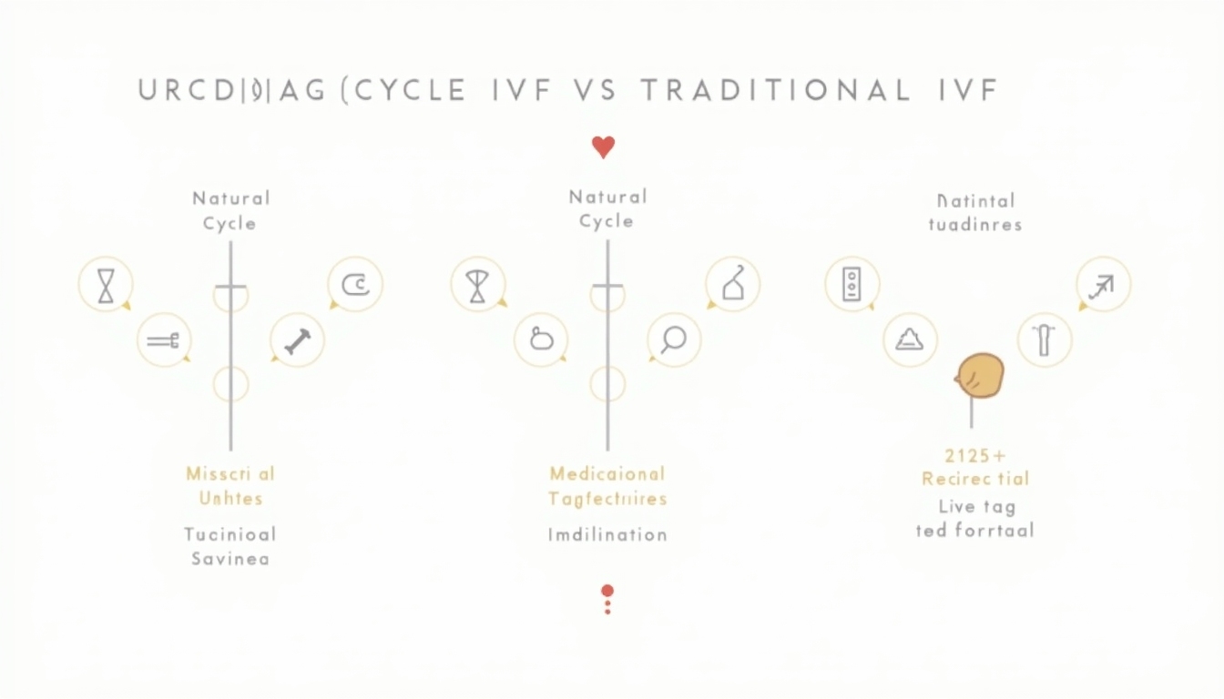 Infographic of natural cycle IVF vs traditional IVF