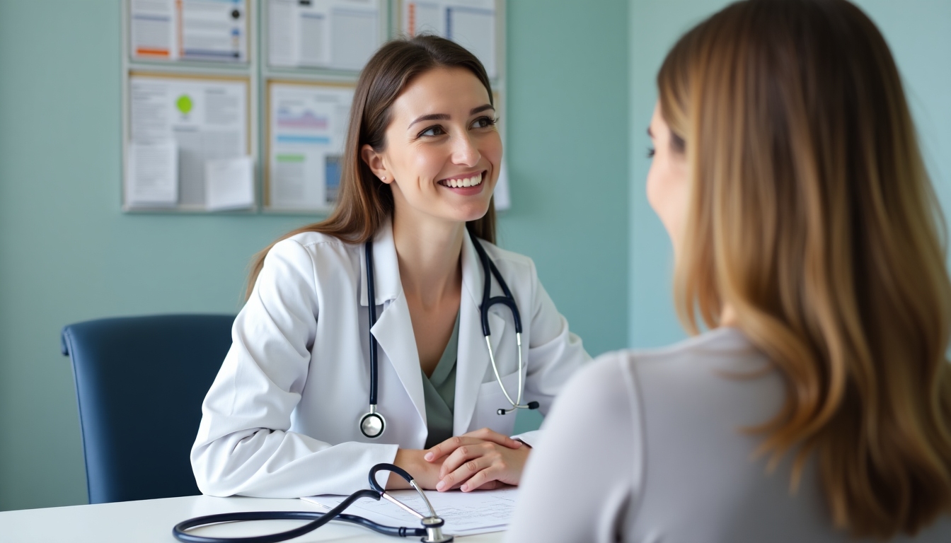 A doctor discussing fertility treatment options with a patient.