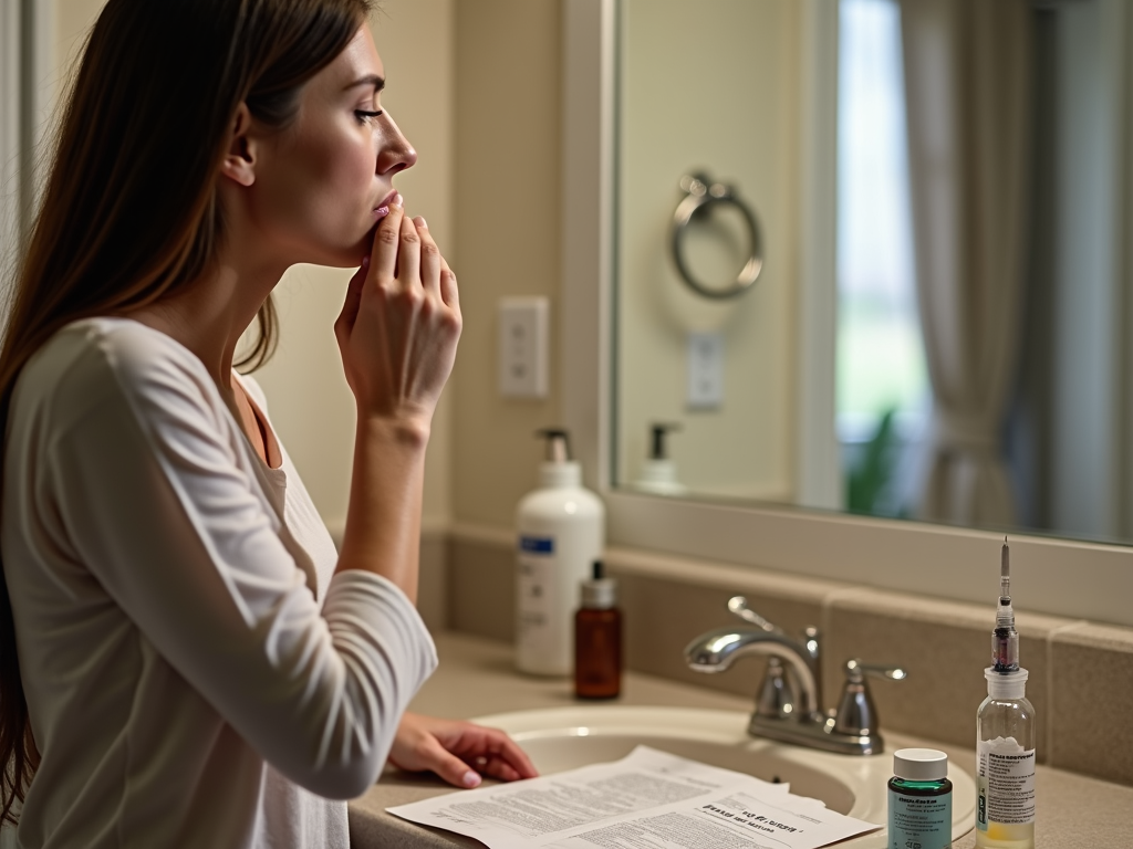 Woman preparing fertility injection