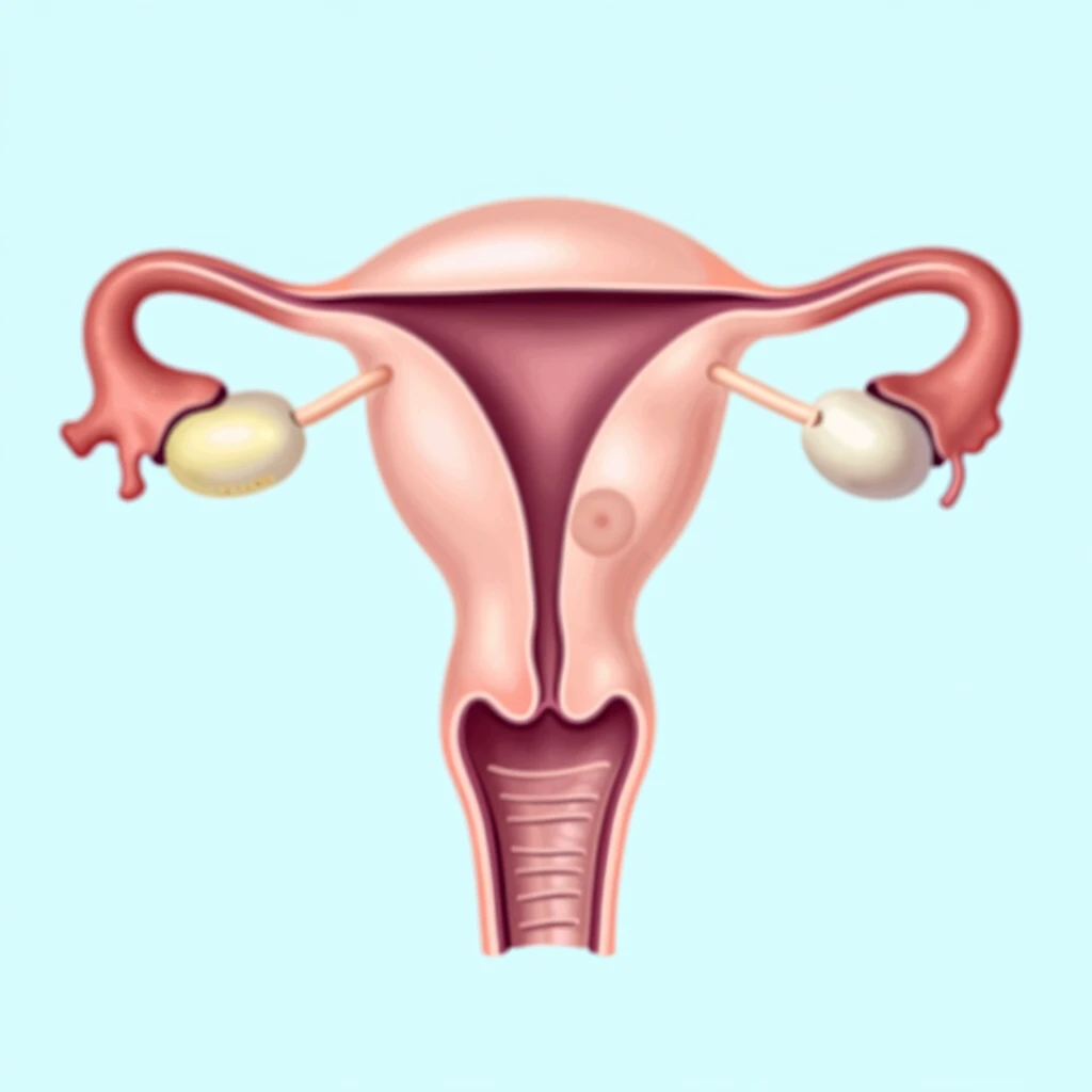 Illustration of the female reproductive system