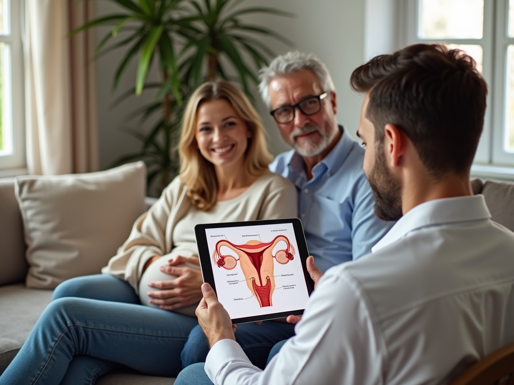 Couple consulting with a fertility specialist
