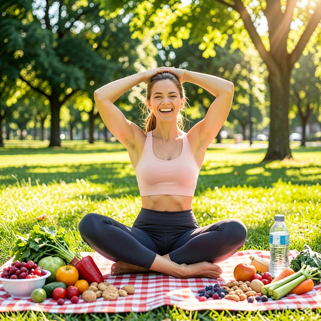 Woman practicing lifestyle management for PCOS