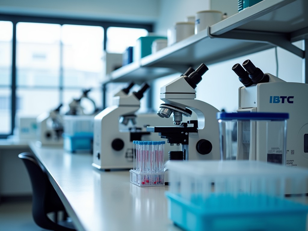 Close-up of laboratory equipment used for genetic testing in fertility clinics.