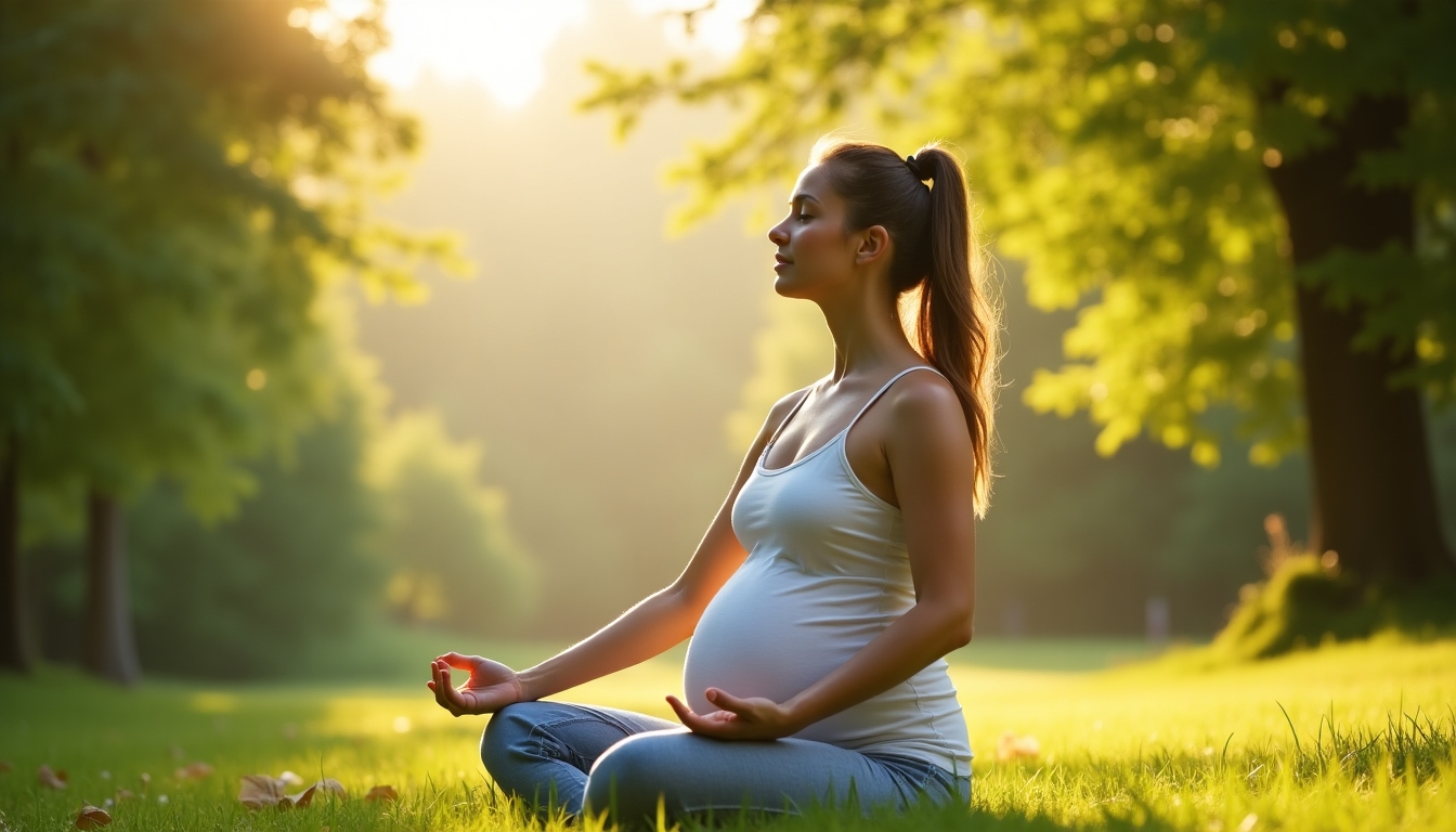 Woman doing yoga for fertility health