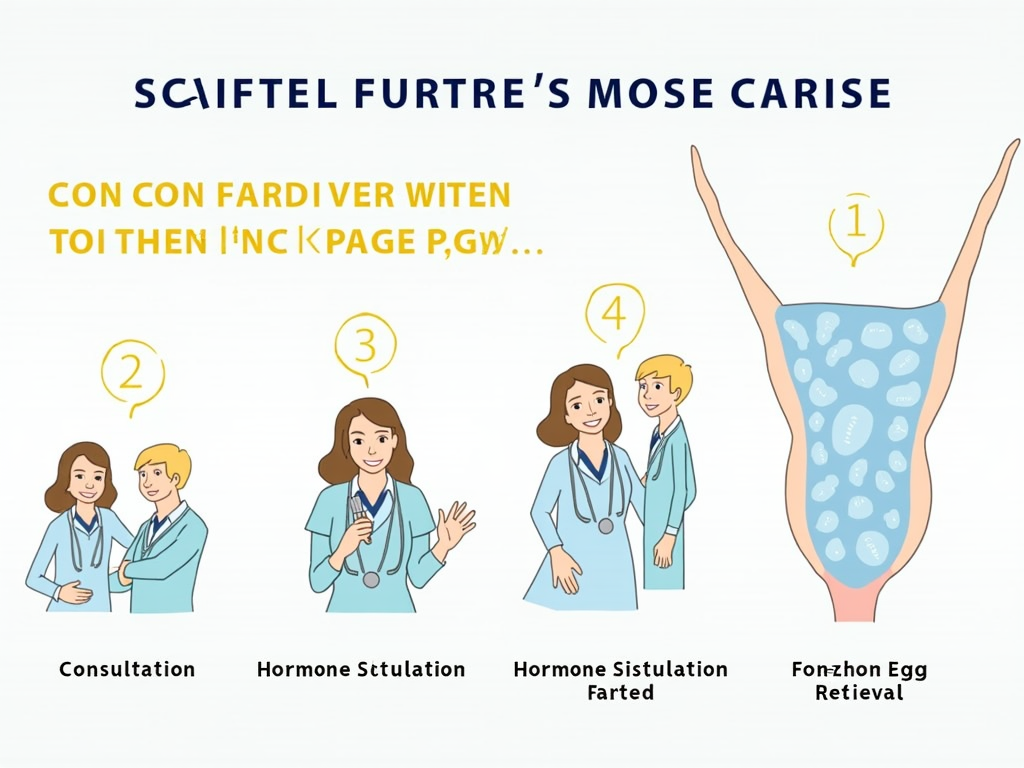 Fertility preservation process infographic