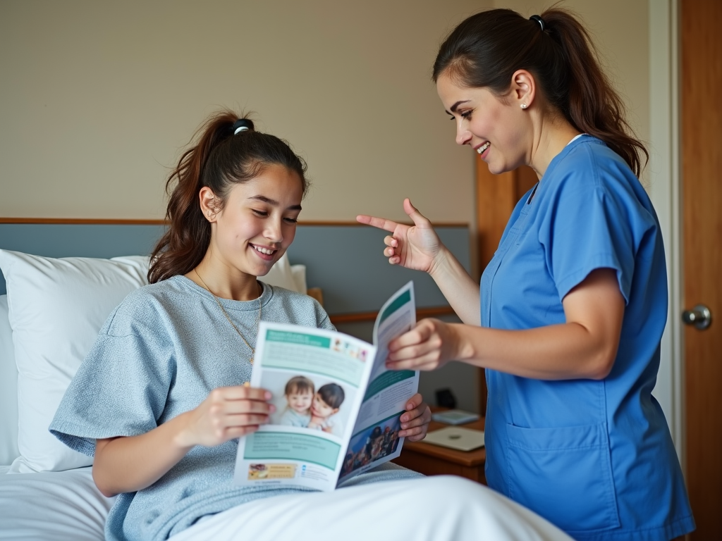 Cancer patient learning about fertility preservation