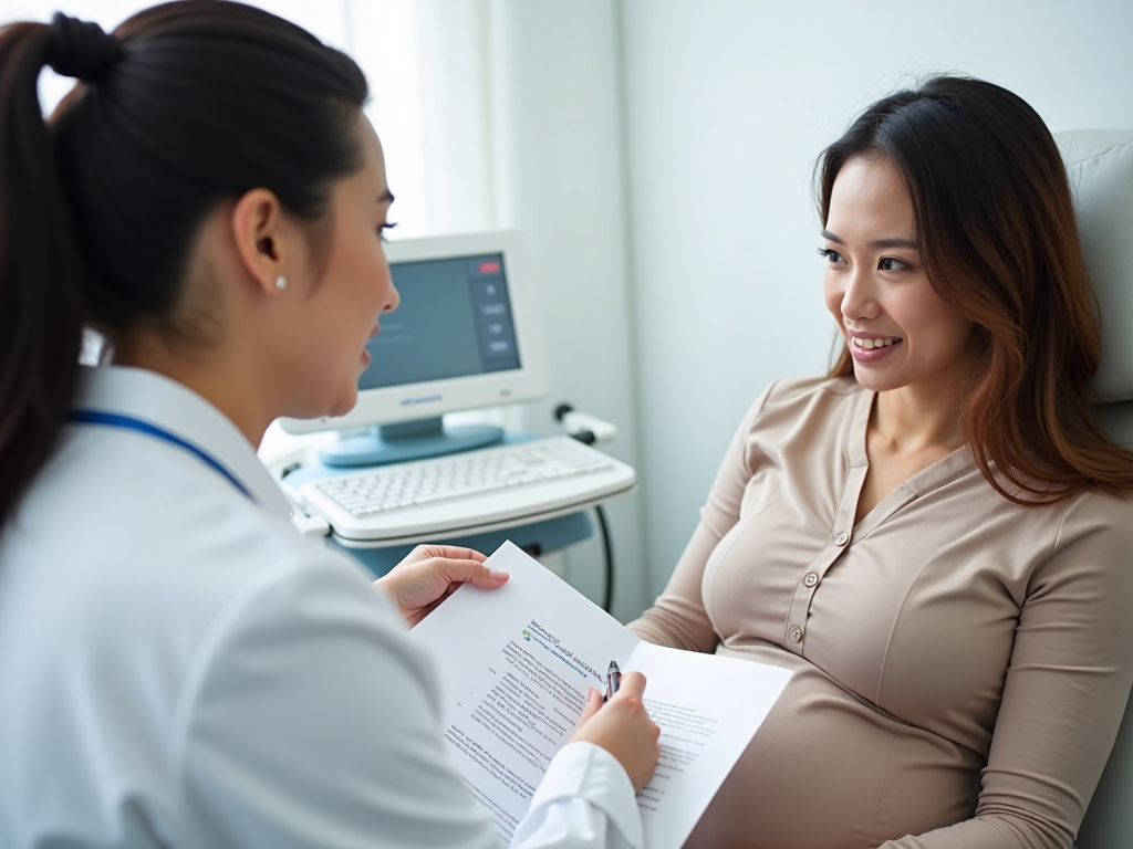 Fertility doctor consulting with patient