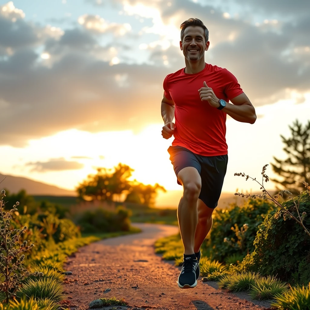 Man exercising outdoors to improve lifestyle and fertility