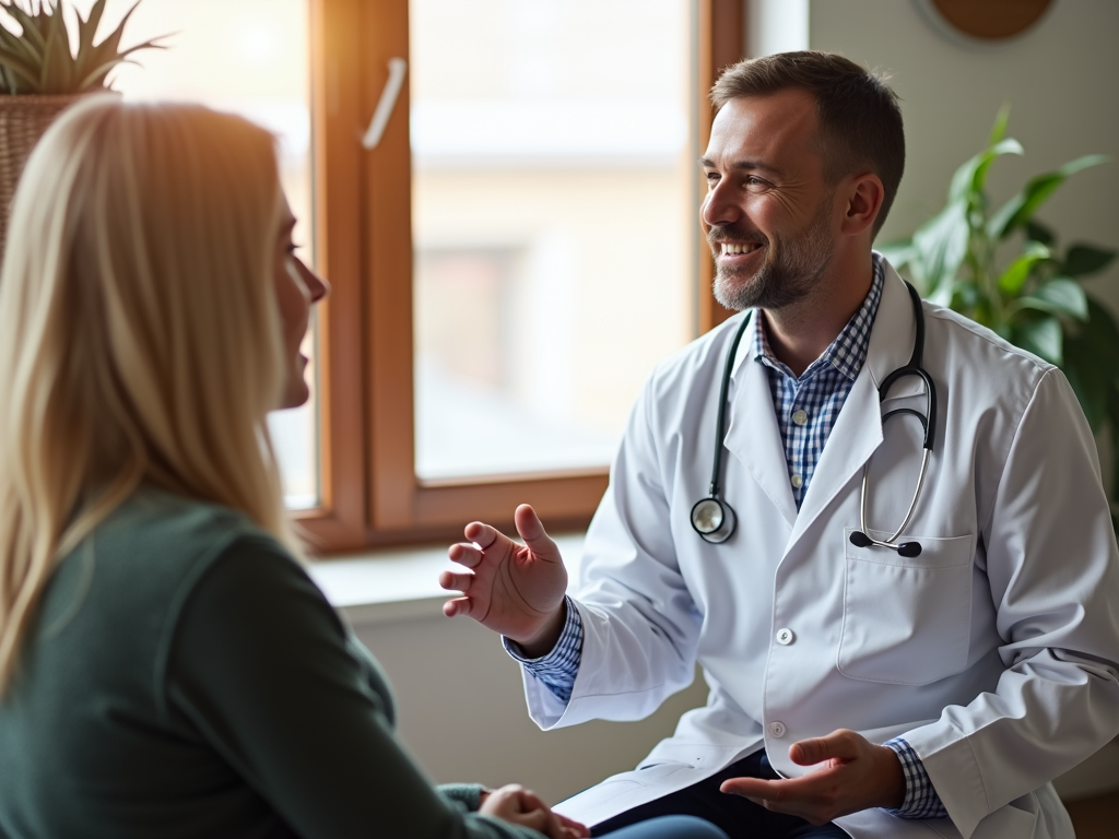 Doctor and patient discussing fertility options
