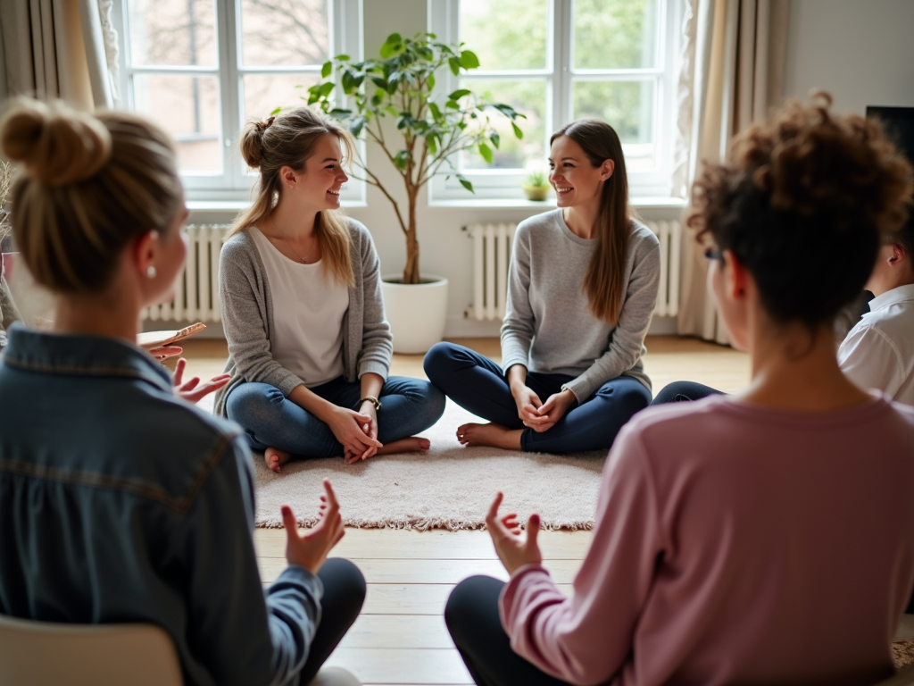 Women finding comfort and support in a fertility support group.