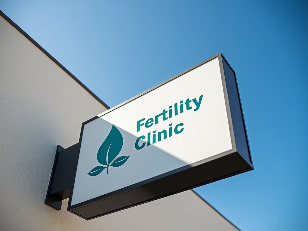 A fertility clinic sign, symbolizing the start of a journey.