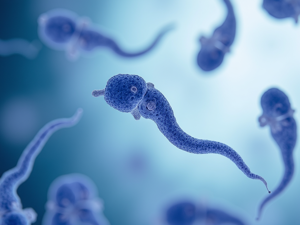 Microscopic view of healthy sperm cells