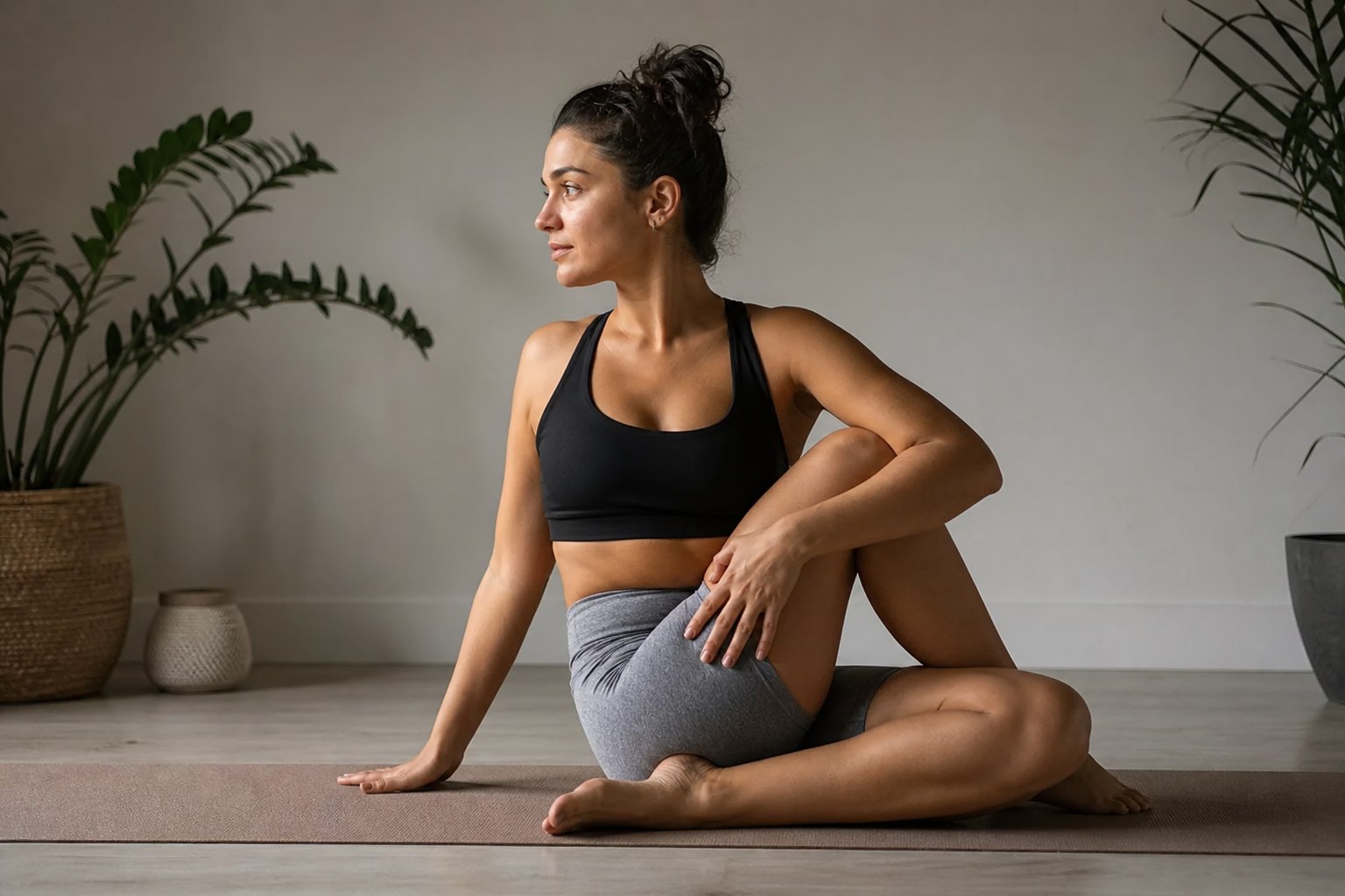 Woman doing yoga to support egg quality and fertility
