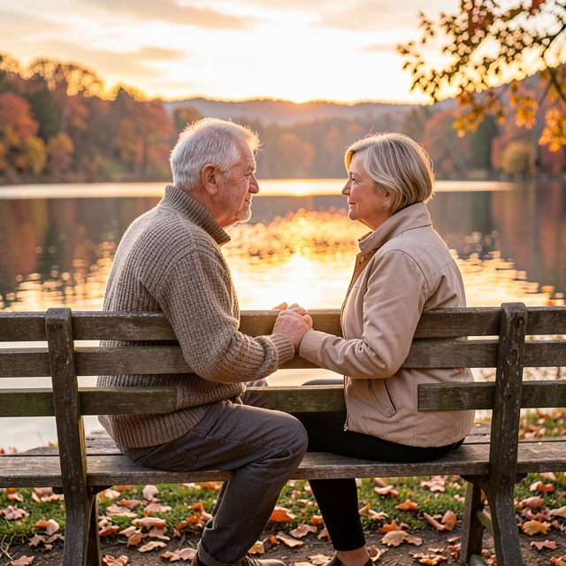A couple reflecting together by the lake, finding strength in unity during their infertility journey