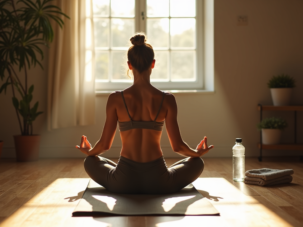 Someone practicing self-care with yoga during IVF.
