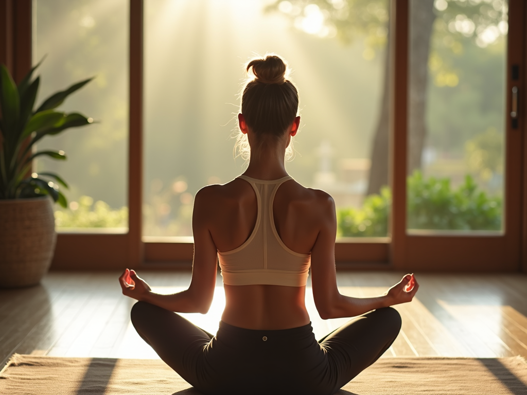 Woman practicing self-care during IVF