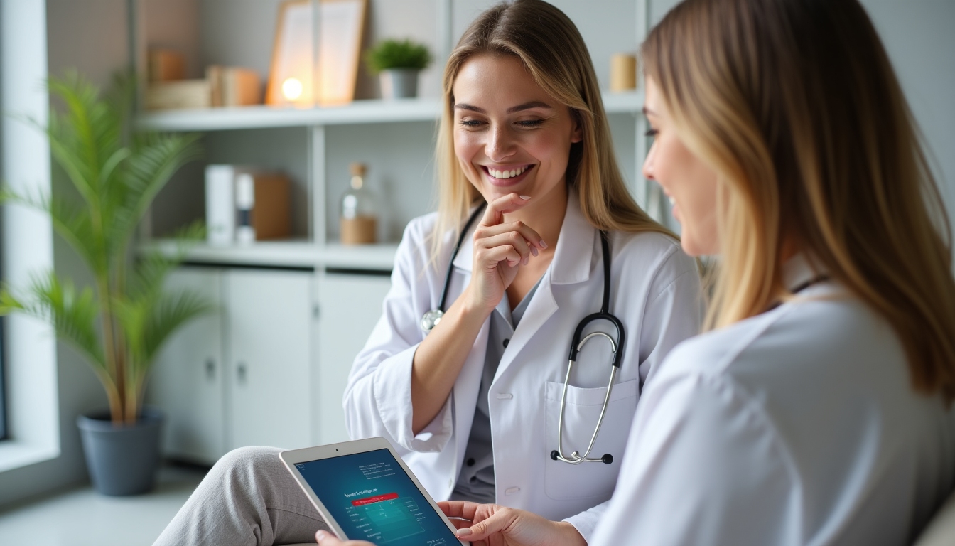 Woman consulting fertility doctor
