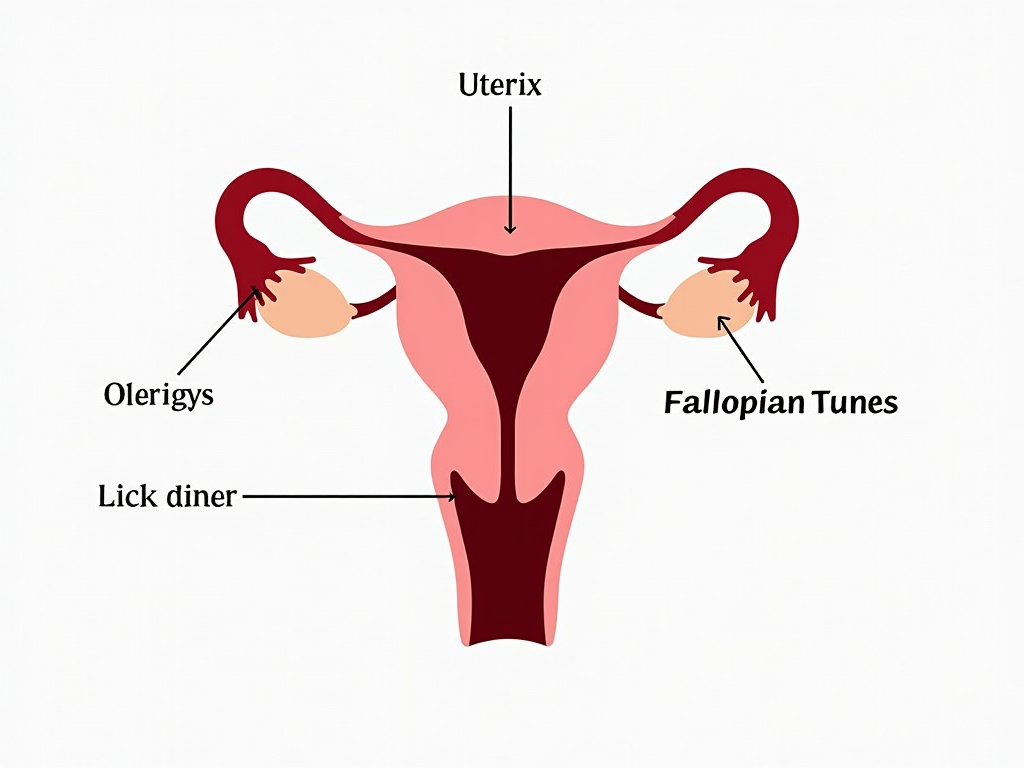 Diagram of the female reproductive system
