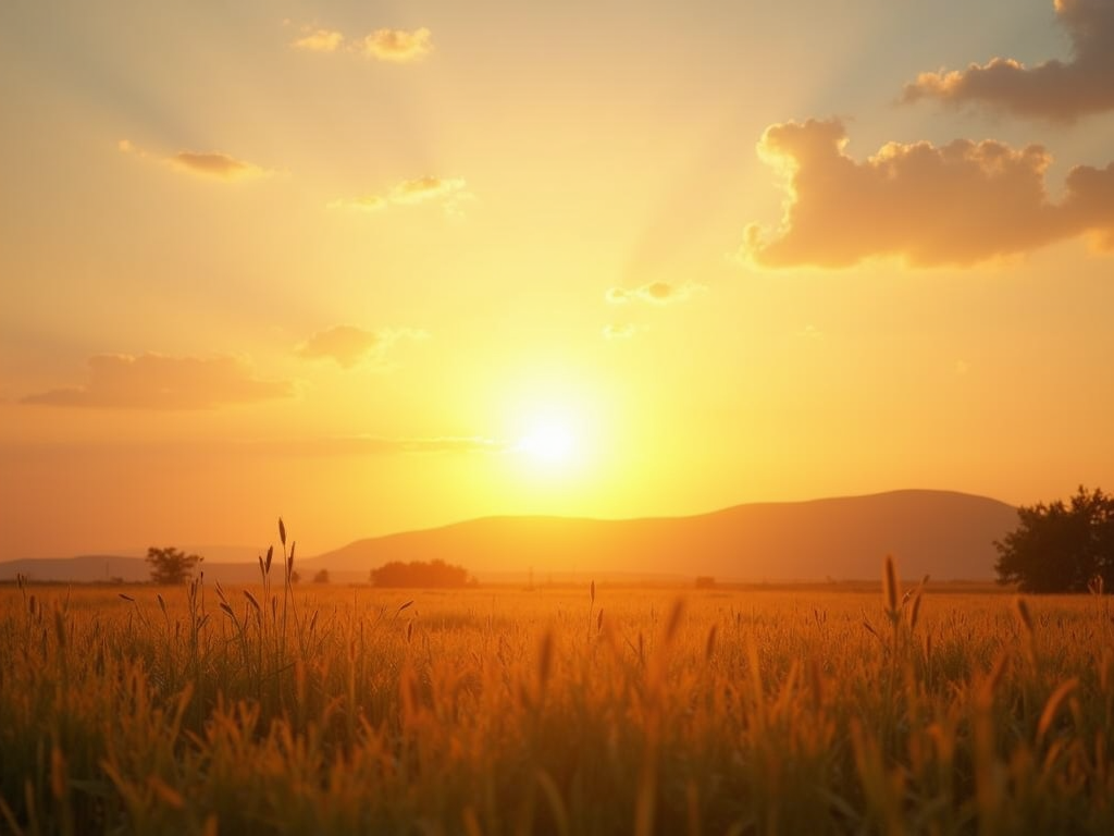 Sunrise over field for IVF hope