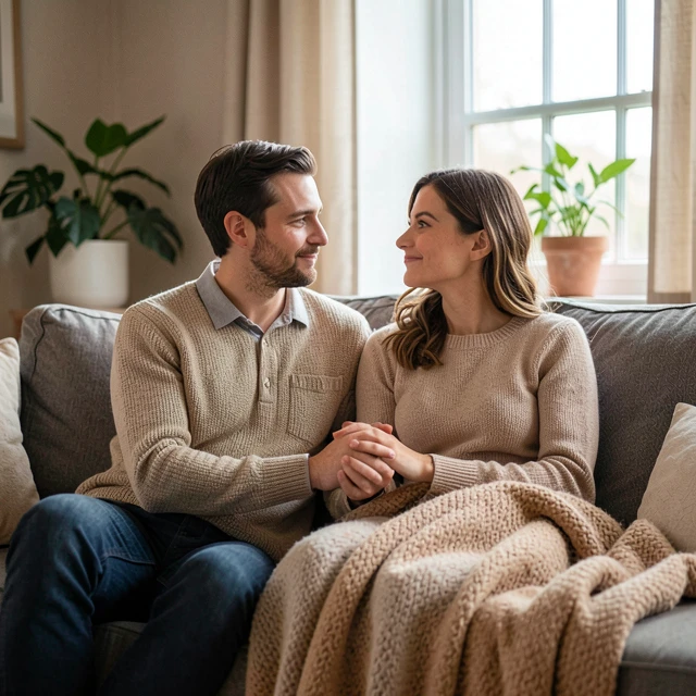 Couple finding emotional support while coping with infertility