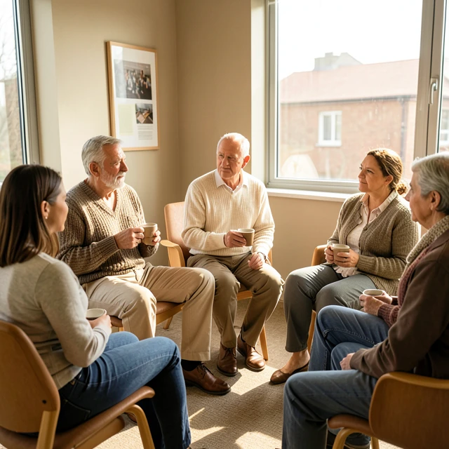Support group session offering emotional support for fertility preservation