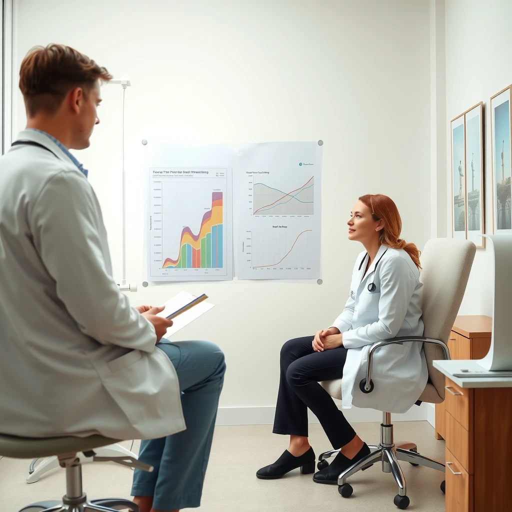 Woman consulting doctor about fertility preservation