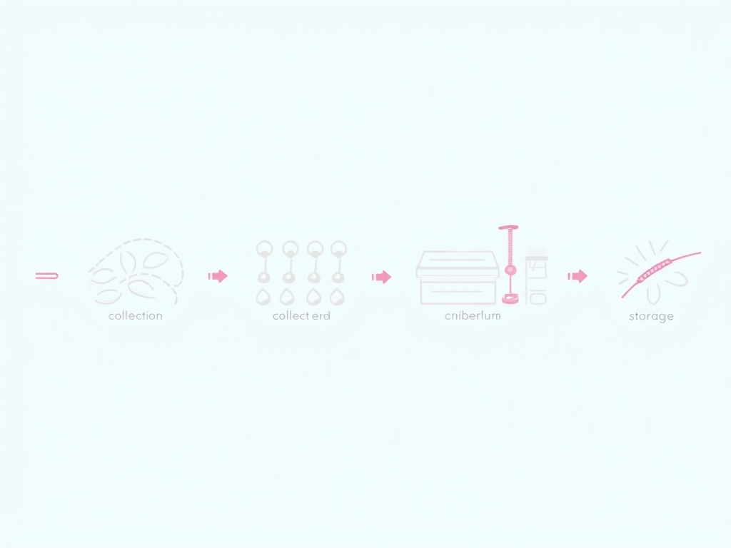 Sperm freezing process infographic