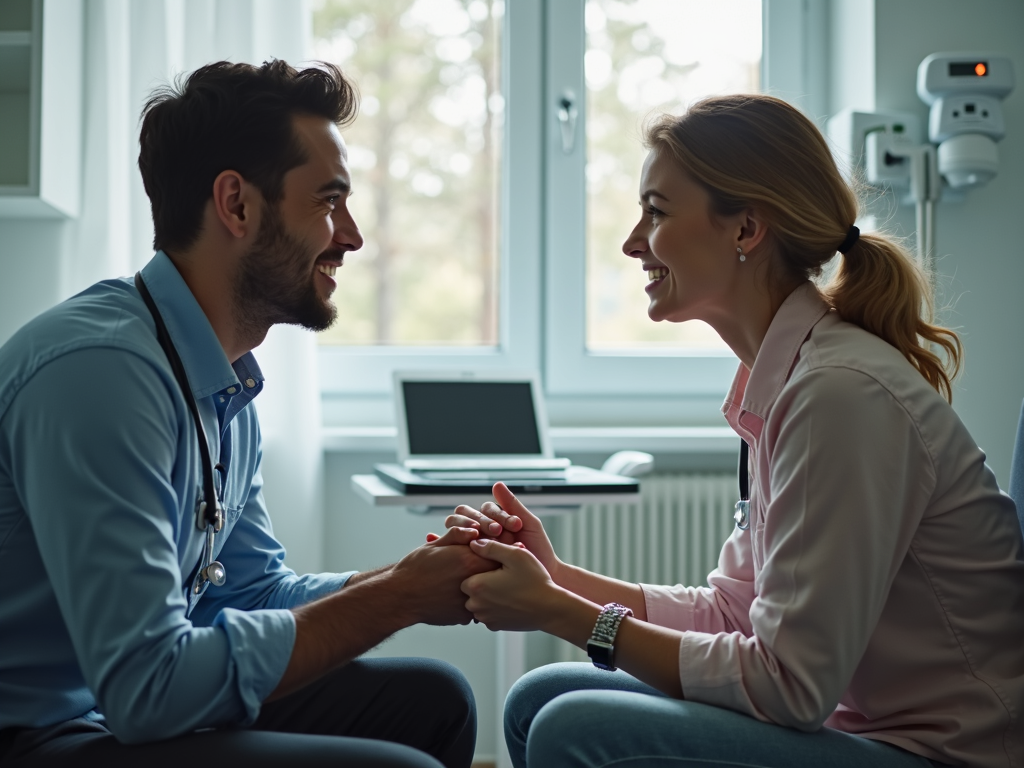 Couple during IVF consultation