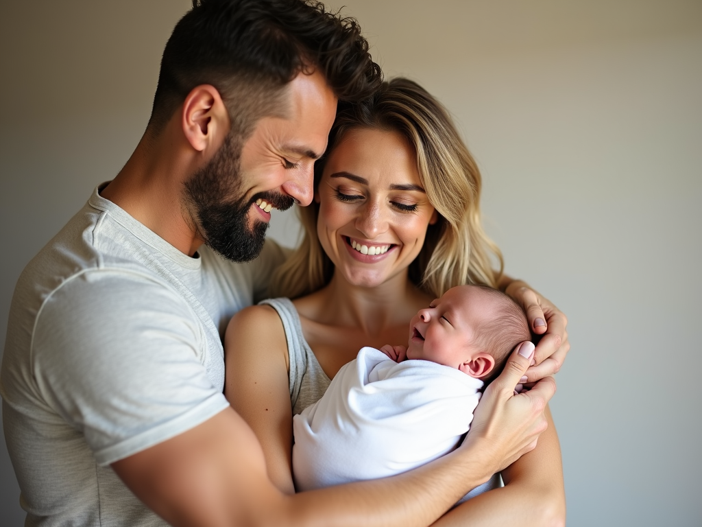 Family celebrating the joy of a successful IVF treatment.