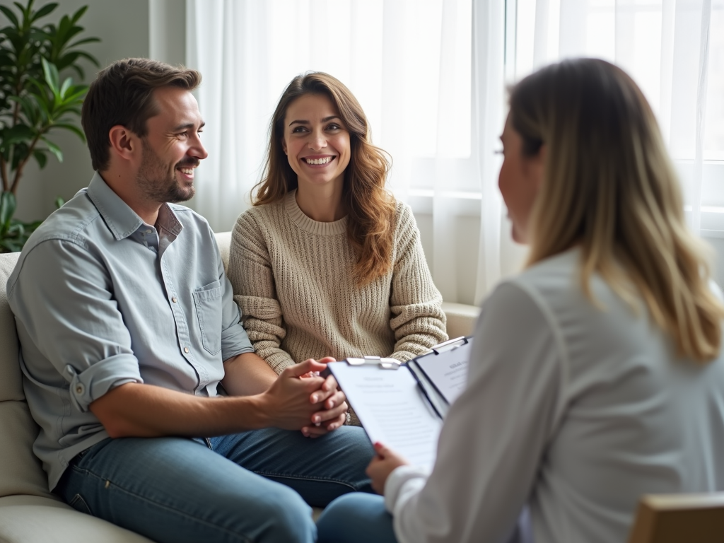 Couple embarking on their IVF journey with a reproductive endocrinologist.