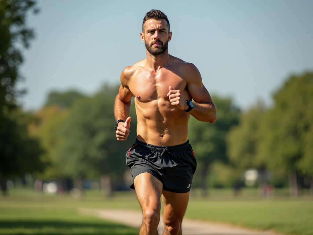 Man engaging in healthy lifestyle activities