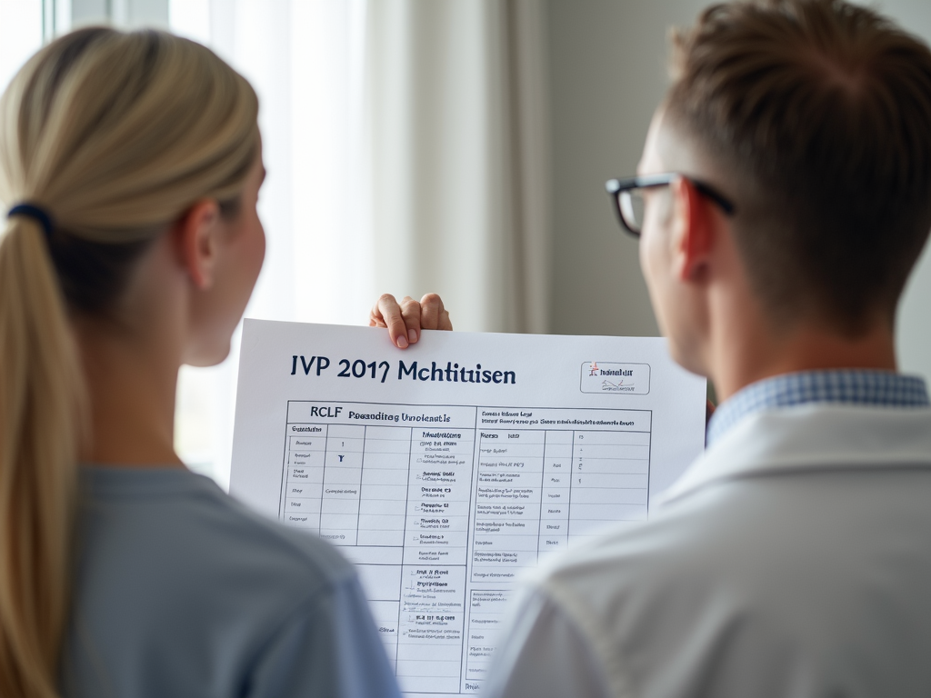 Doctor explaining IVF medication schedule