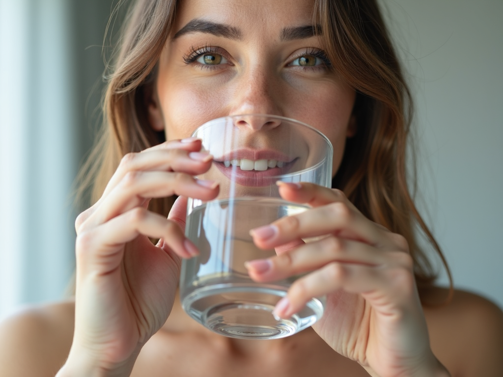 Woman drinking water