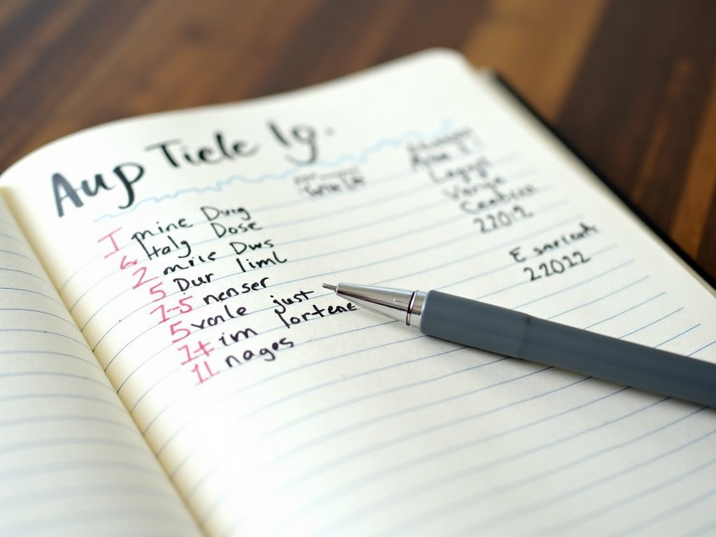 Notebook tracking fertility drug use