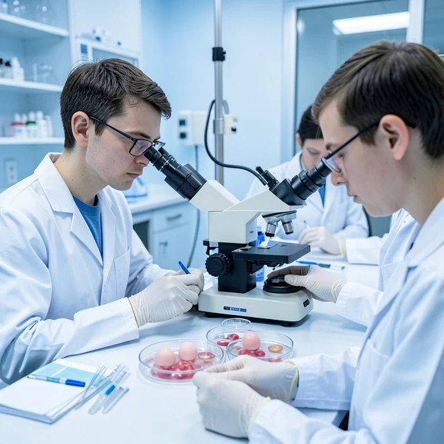 Fertility clinic laboratory where embryos are created during IVF
