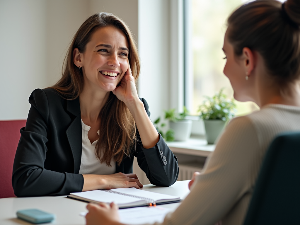 Fertility counselor providing support