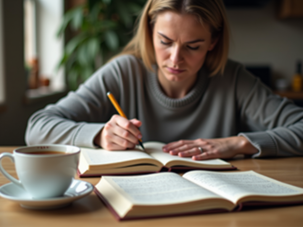 Woman journaling during IVF journey