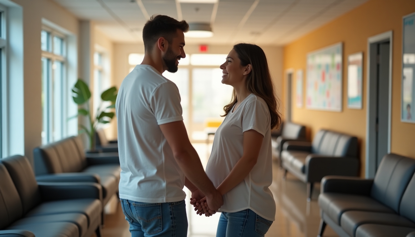 Couple awaiting embryo transfer