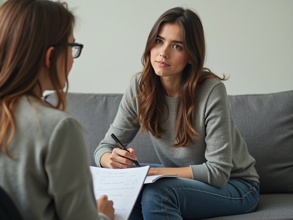 Woman preparing for fertility consultation