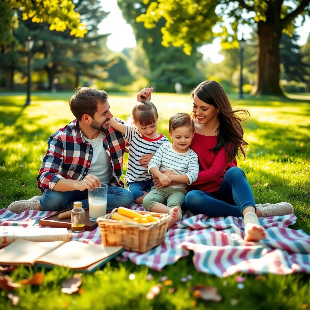 Family enjoying time together after fertility success